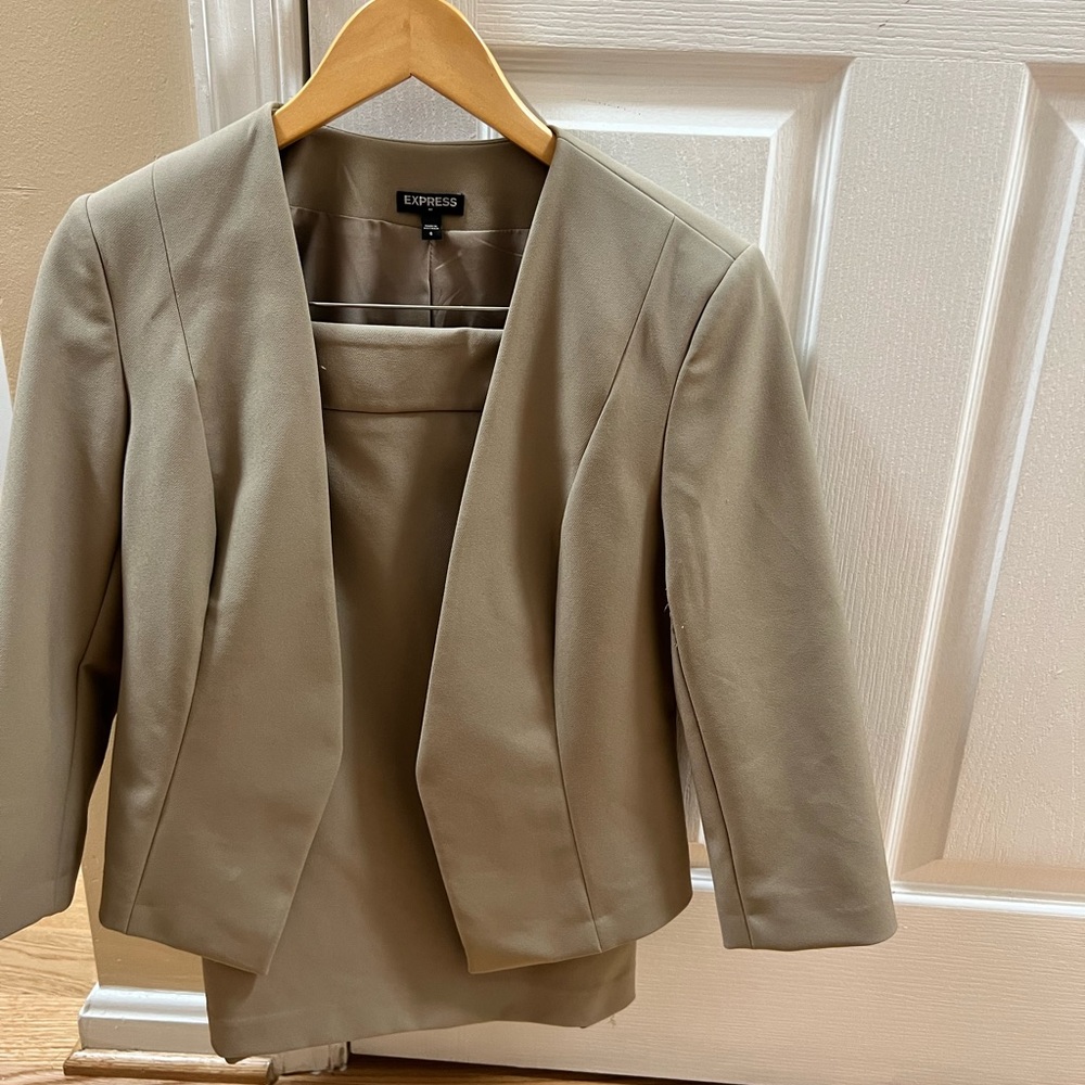 Tan Express skirt suit
